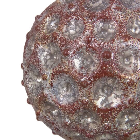3.5" Silver Mercury Distressed Glass Ball Ornament